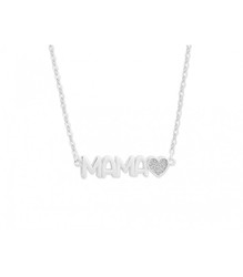 Colgante Plata Liska Mujer MAMA01CL Mamá Corazón Circonitas