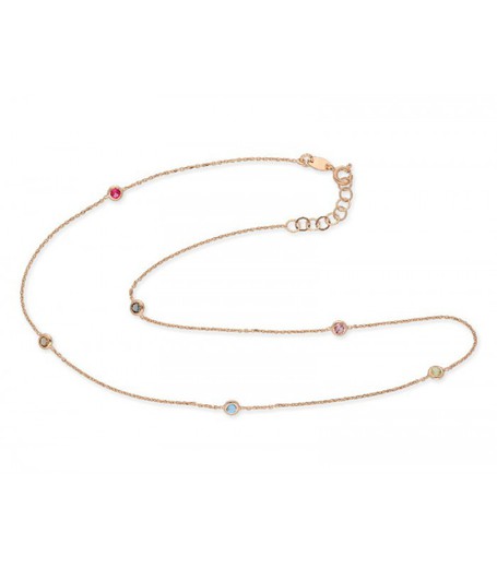 Colgante Plata Rosa Liska Mujer LSW4216CL-R Circonitas Multicolor