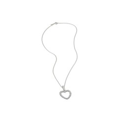 Collar Plata Sovrani 40+5cm J8072 Corazón Con Circonitas