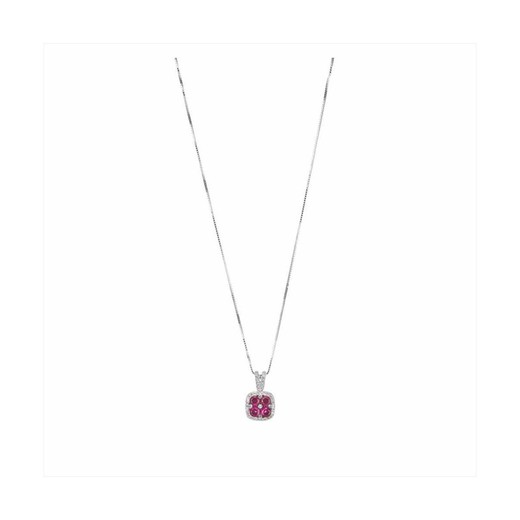 Collar Plata Sovrani 40cm J9421 Circonitas Bicolor Fucsia