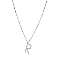 Collar Plata Sovrani 42+3cm J050R Letra R Con Circonitas