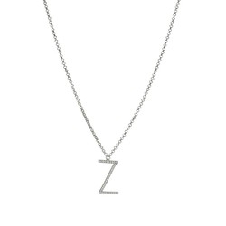 Collar Plata Sovrani 42+3cm J050Z Letra Z Con Circonitas