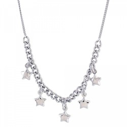 Collar Plata Sovrani 45+5cm AVP118 Estrellas