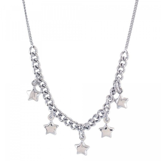 Collar Plata Sovrani 45+5cm AVP118 Estrellas