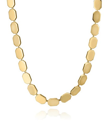 Collar Viceroy Acero Dorado 40+5cm Mujer 15159C01012 Cadena Placas