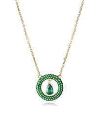 Collar Viceroy Acero Dorado 42+3cm Mujer 15122C100-32  Colgante Verde