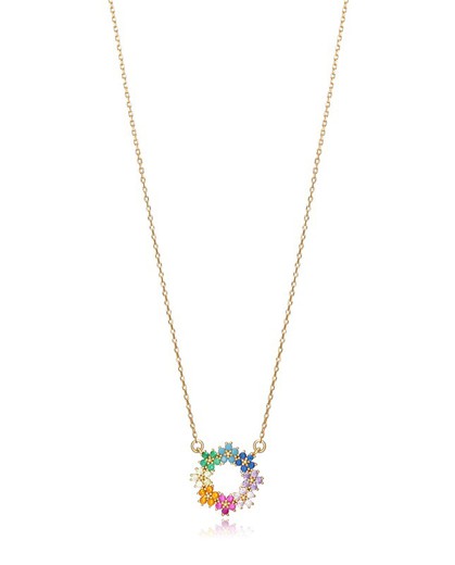 Viceroy Women's Gold Necklace Rings Flowers Zircons Multicolor 13049C100-39