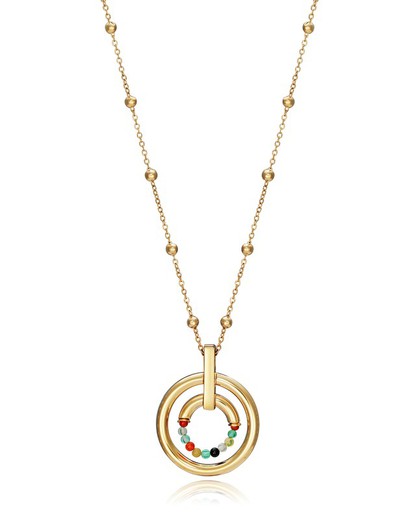 Viceroy Woman Gold Necklace Multicolored Balls 15136C01019