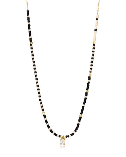 Collana Viceré Donna Oro Nero Bianco Zirconi 13039C100-95