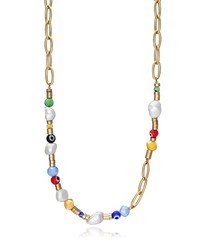 Collar Viceroy Dona Daurat Pedres Multicolor Perla 1392C01019