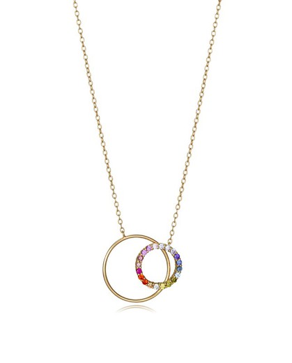 Collar Viceroy Mujer Plata Dorado Circonitas Multicolor 4128C100-39