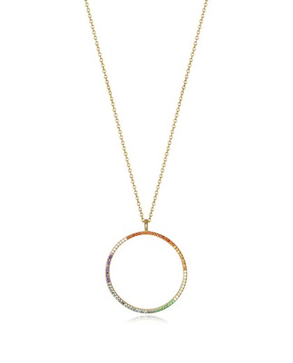 Collar Viceroy Dona Plata Daurat Circonites Multicolor 85027C100-39