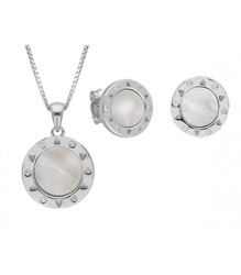 Conjunto Plata Liska Mujer LAD1228C Madre Perla Circonitas