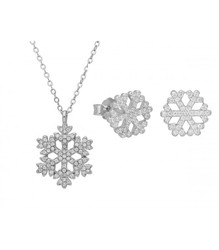 Conjunto Plata Liska Mujer LAD4733C Copo De Nieve Liska Crystals