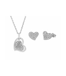 Conjunto Plata Liska Mujer LSW1505C Corazones Circonitas