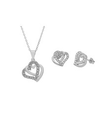 Conjunto Plata Liska Mujer LSW1509C Corazones Circonitas