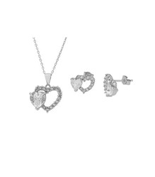 Conjunto Plata Liska Mujer LSW1510C Corazones Circonitas