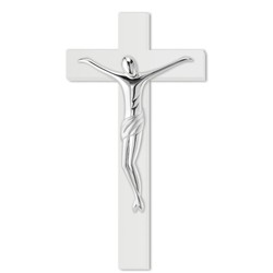 Crucifijo Cristo Madera Blanco R18019 46cm