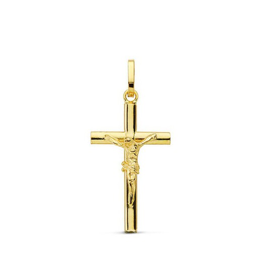 18kts Gold Christ Cross 23x12mm Oval 16787