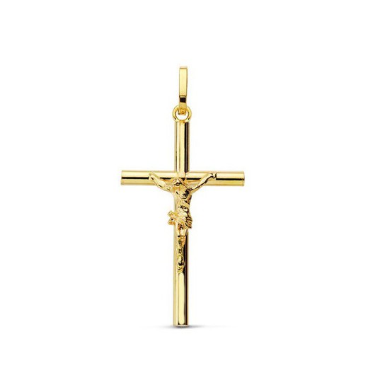 18kts Gold Christ Cross 25x14mm Hollow 16767