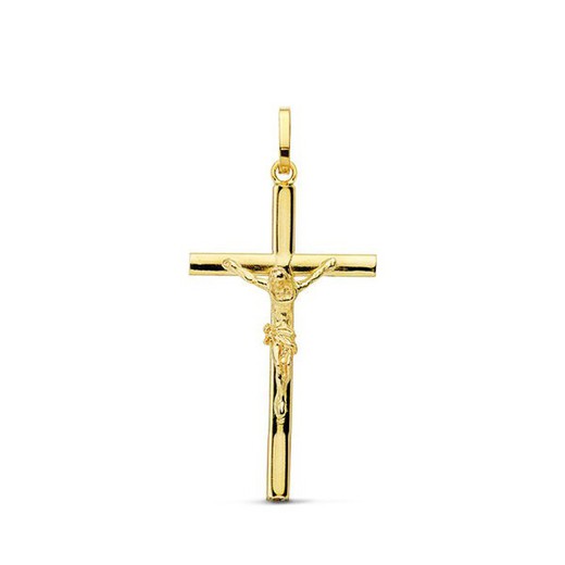 18-karatowy złoty krzyż Chrystusowy 25x14mm owalny 16788
