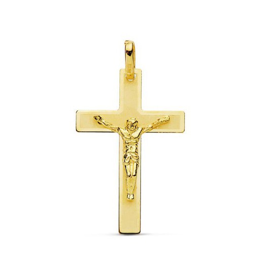 Επίπεδο λέιζερ 18kts Gold Christ Cross 26x17mm 16752