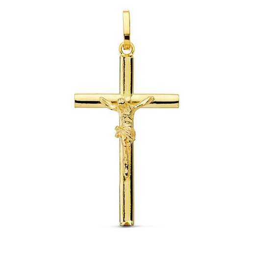 18kts Gold Christ Cross 29x16mm Oval 16789
