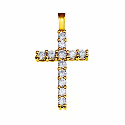 Cruz Oro 18kts Argyor MRM 12x7,40mm (18)75A0024-12mm Diamantes