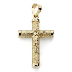 Kreuz aus 9-karätigem Gold, 21 x 14 x 3 mm, 9K16358 Diamant