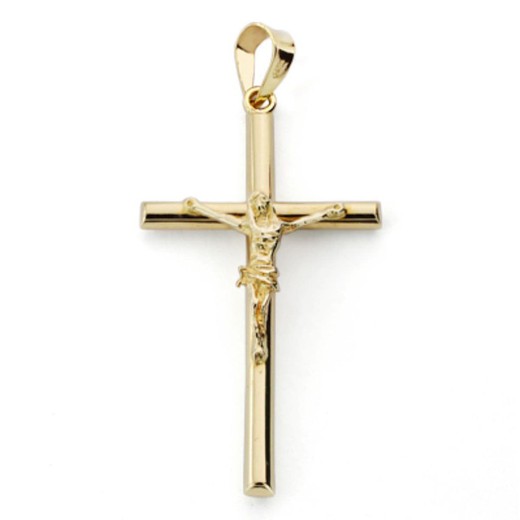 Cruz em Ouro 9kt 31x16mm 9K0821 Cristo