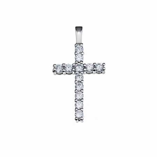 Cruz Oro Blanco 18kts Argyor MRM 12x7,4mm (18)75B0024-12mm Diamantes