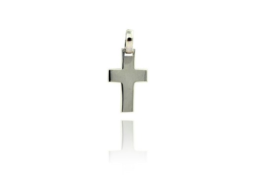 Cruz Plata Arior 1,9x1,2cm 1110144PU Crucifixión Latina Lisa