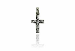 Cruz Plata Arior 1,9x1,3cm 1110092PU Crucifixión Latina Lisa