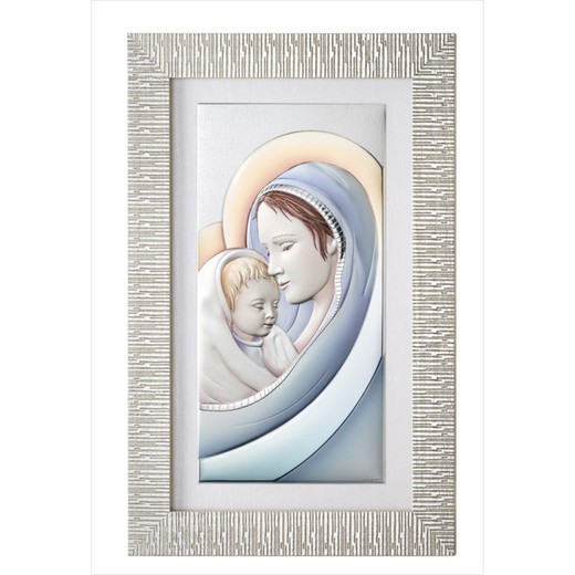 Cuadro Virgen Con Niño Plateada EV5140/01A 70x46cm