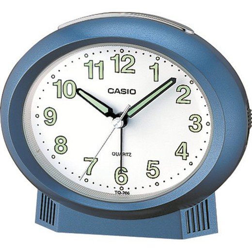 Casio Analogue Alarm Clock TQ-266-2EF Blue