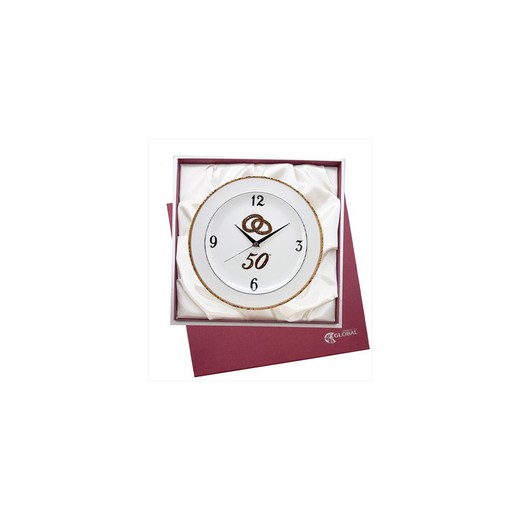 Estuche Reloj Conmemorativo 29cm GA4254C Cristal Alianzas 50 Años