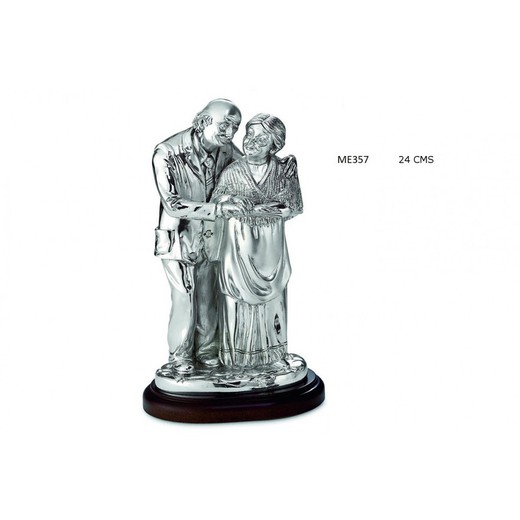 Figurine Décorative 24cm ME357 Couple de Personnes Âgées