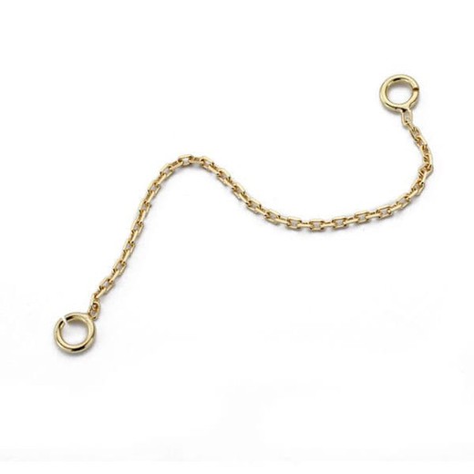 18kt Gold Safety Chain Without Latch Findings 0122