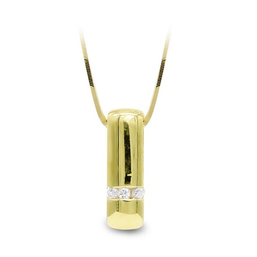 Naszyjnik z 18-karatowego złota cyrkonie łańcuszek z ogonem myszy 7569-3