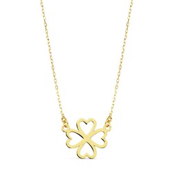 18kt Gold Necklace Hearts 12mm 45cm 16848