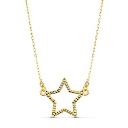 Choker Star 18 karat guld 14x11 mm 45 cm 16858