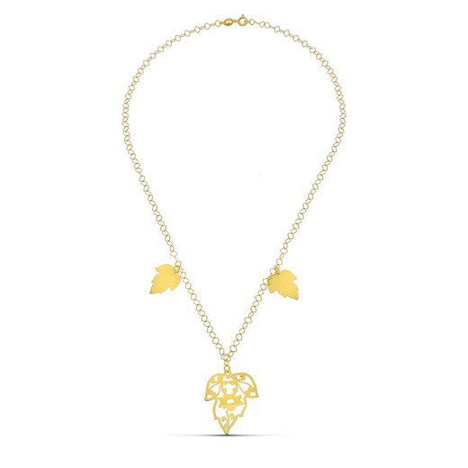 Collier feuille d'or 18 carats 19000022