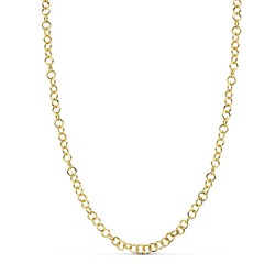 Colar oco em ouro 18k 44cm 25000008