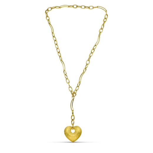 Halskette mit hohlem Herz aus 18 kt Gold 13000093