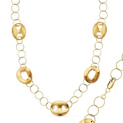 Choker bådknude i 18 karat guld 46 cm 30000004