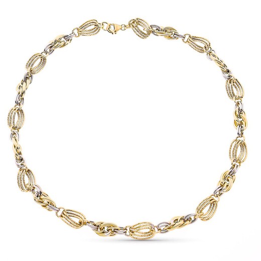 Girocollo in argento bicolore oro 9kt 45 cm 9K210135