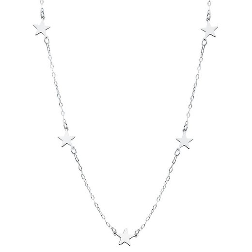 White Gold Necklace 18kts 42cm Stars 16977-OB