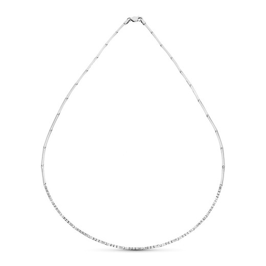 Vitguld Halsband 18kt zirkoner 15000279