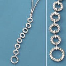 18kt White Gold Circles Necklace 19000014