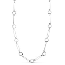 Collana girocollo in oro bianco 18kt 45cm 15000284